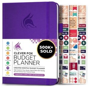 Clever Fox Purple Budget Planner with Stickers